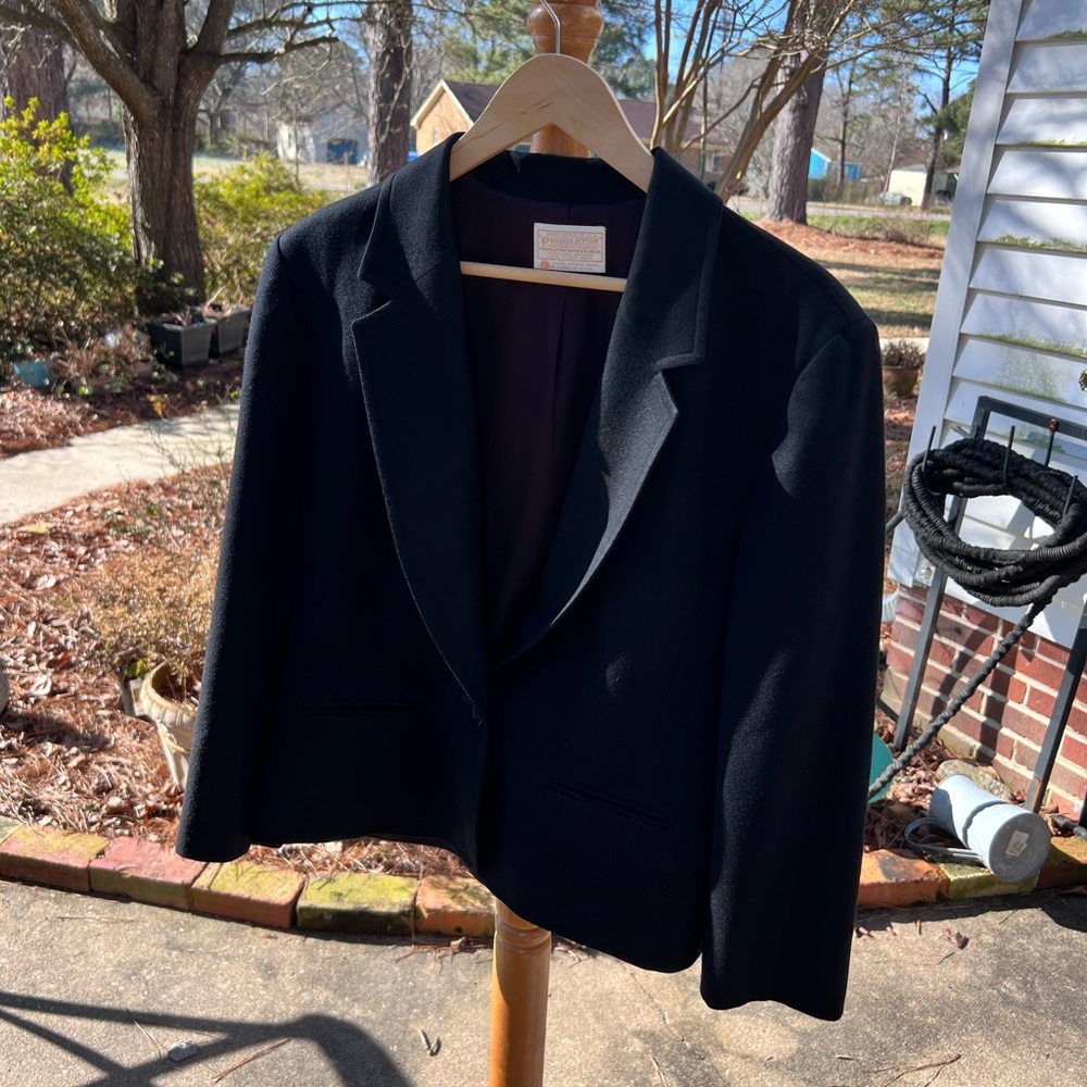 Pendleton Black Wool Blazer Size 14 - image 1